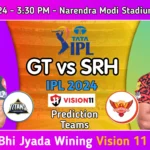 Gt vs SRH dream 11 Prediction 2024